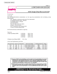 Datasheet LC867224A manufacturer Sanyo