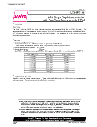 Datasheet LC86P7148 manufacturer Sanyo