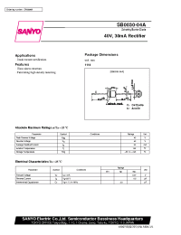 Datasheet SB0030-04A manufacturer Sanyo