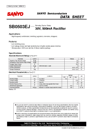 Datasheet SB0503EJ manufacturer Sanyo