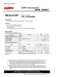 Datasheet SB10-015P manufacturer Sanyo