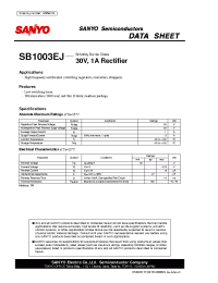 Datasheet SB1003EJ manufacturer Sanyo