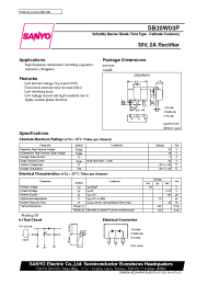 Datasheet SB20W03 manufacturer Sanyo