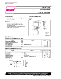 Datasheet SB30-03Z manufacturer Sanyo