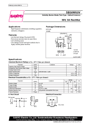 Datasheet SB30W03V manufacturer Sanyo