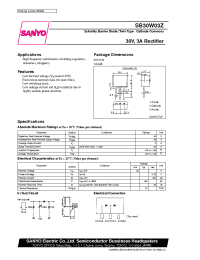 Datasheet SB30W03Z manufacturer Sanyo