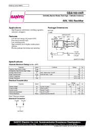 Datasheet SBA160-04R manufacturer Sanyo