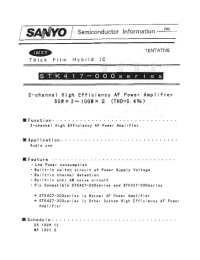 Datasheet STK417-000 manufacturer Sanyo