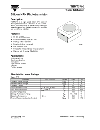Datasheet TEMT3700-GS08 manufacturer Sanyo