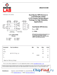 Datasheet 2N2221DCSM manufacturer SemeLAB