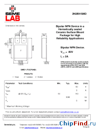 Datasheet 2N2891SMD manufacturer SemeLAB