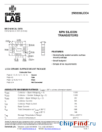 Datasheet 2N5339LCC4 manufacturer SemeLAB