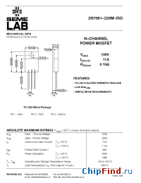 Datasheet 2N7081-220M-ISO manufacturer SemeLAB