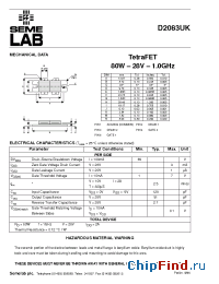 Datasheet D2083UK manufacturer SemeLAB