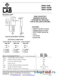 Datasheet SB08-100AM manufacturer SemeLAB