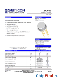 Datasheet 2N2060J manufacturer Semicoa