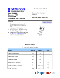 Datasheet 2N3468 manufacturer Semicoa