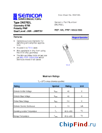 Datasheet 2N3762L manufacturer Semicoa