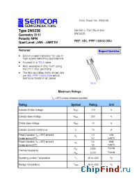 Datasheet 2N5238 manufacturer Semicoa