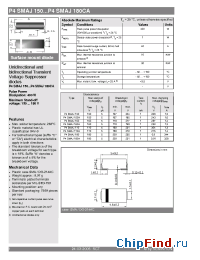 Datasheet P4SMAJ150 manufacturer Semikron