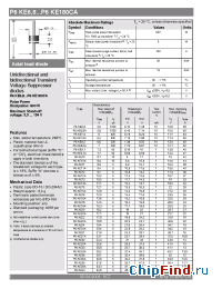 Datasheet P6KE100A manufacturer Semikron
