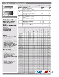 Datasheet P6SMBJ120A manufacturer Semikron