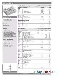 Datasheet SK115MB10 manufacturer Semikron