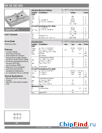 Datasheet SK25GD063 manufacturer Semikron