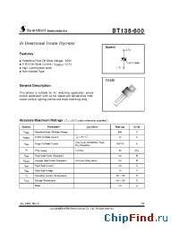 Datasheet BT138-600 manufacturer SemiWell