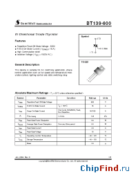 Datasheet BT139-600 manufacturer SemiWell