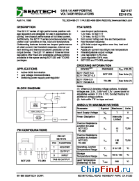Datasheet EZ1117-2.85 manufacturer Semtech