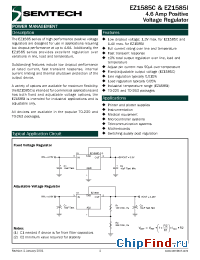 Datasheet EZ1585A-ADJ manufacturer Semtech