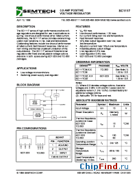 Datasheet SC1117CM-2.85 manufacturer Semtech