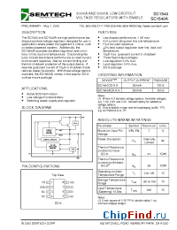 Datasheet SC1540ACS-1.8 manufacturer Semtech
