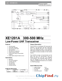 Datasheet XE1201A manufacturer Semtech