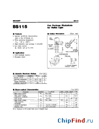 Datasheet BS115 manufacturer SHARP
