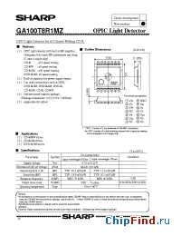 Datasheet GA100T8R1MZ manufacturer SHARP