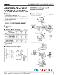 Datasheet GP1A038RBKL manufacturer SHARP