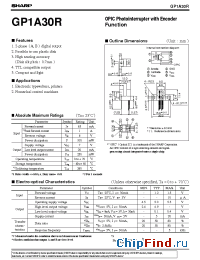 Datasheet GP1A30R manufacturer SHARP
