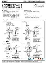 Datasheet GP1A52 manufacturer SHARP