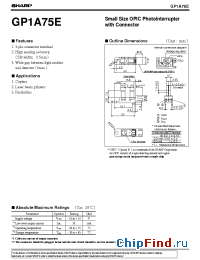 Datasheet GP1A75E manufacturer SHARP