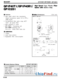 Datasheet GP1C251 manufacturer SHARP
