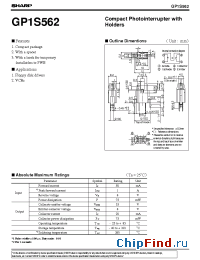 Datasheet GP1S562 manufacturer SHARP