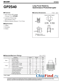 Datasheet GP2S40 manufacturer SHARP