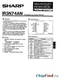 Datasheet IR3N74AN manufacturer SHARP