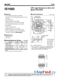 Datasheet IS1660 manufacturer SHARP