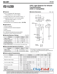 Datasheet IS1U20 manufacturer SHARP