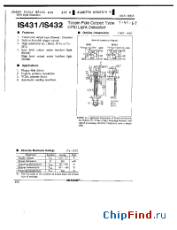 Datasheet IS432 manufacturer SHARP
