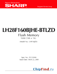 Datasheet LH28F160BJHE-BTLZD manufacturer SHARP