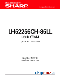 Datasheet LH52256CH-85LL manufacturer SHARP